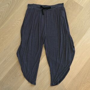 Mono B Black and Gray Striped Wide Leg Pants